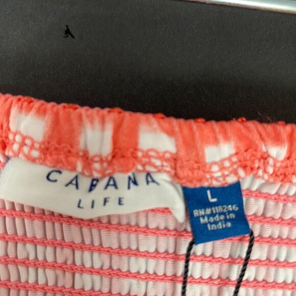 CABANA LIFE Dress Size L Nantucket Off The Shoulder Maxi ‎ UPF 50+  Sunday NEW - Picture 6 of 16